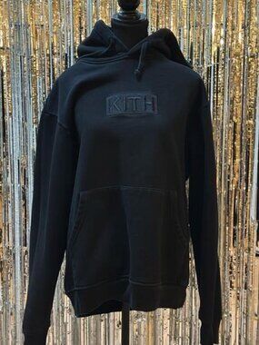 Kith Classic Logo Williams II Hoodie Black Size: US L Mens. Black on black 2018.